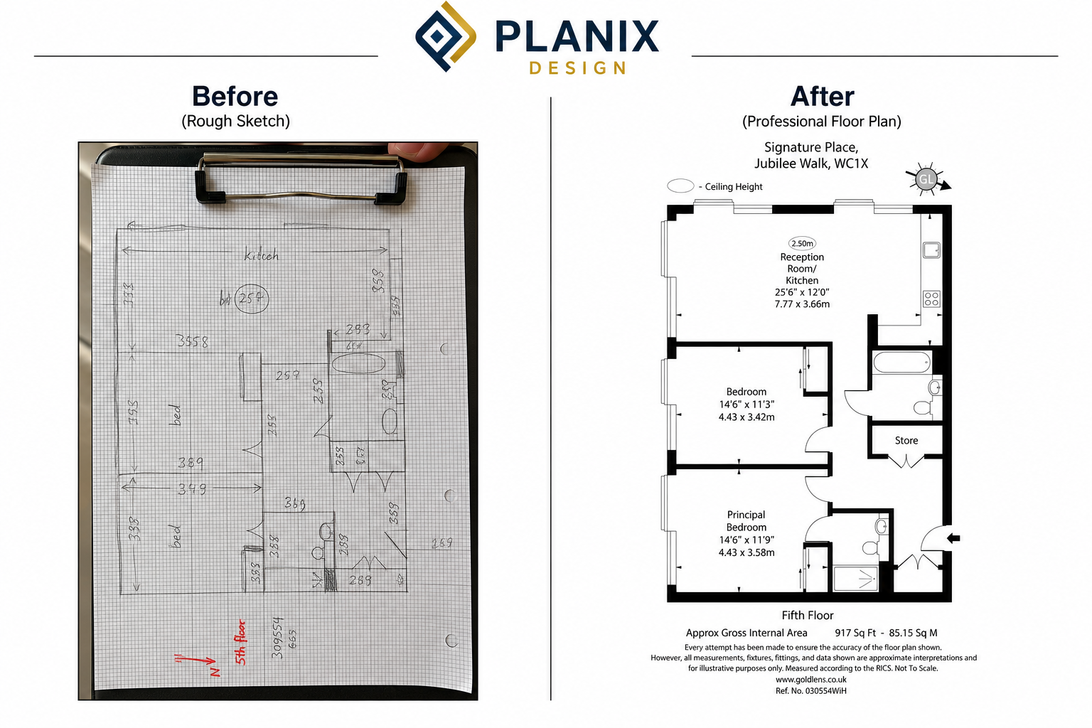Professional 2D floor plan example