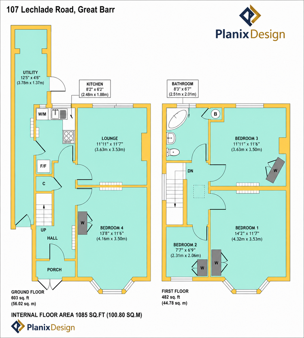 Professional 2D floor plan example